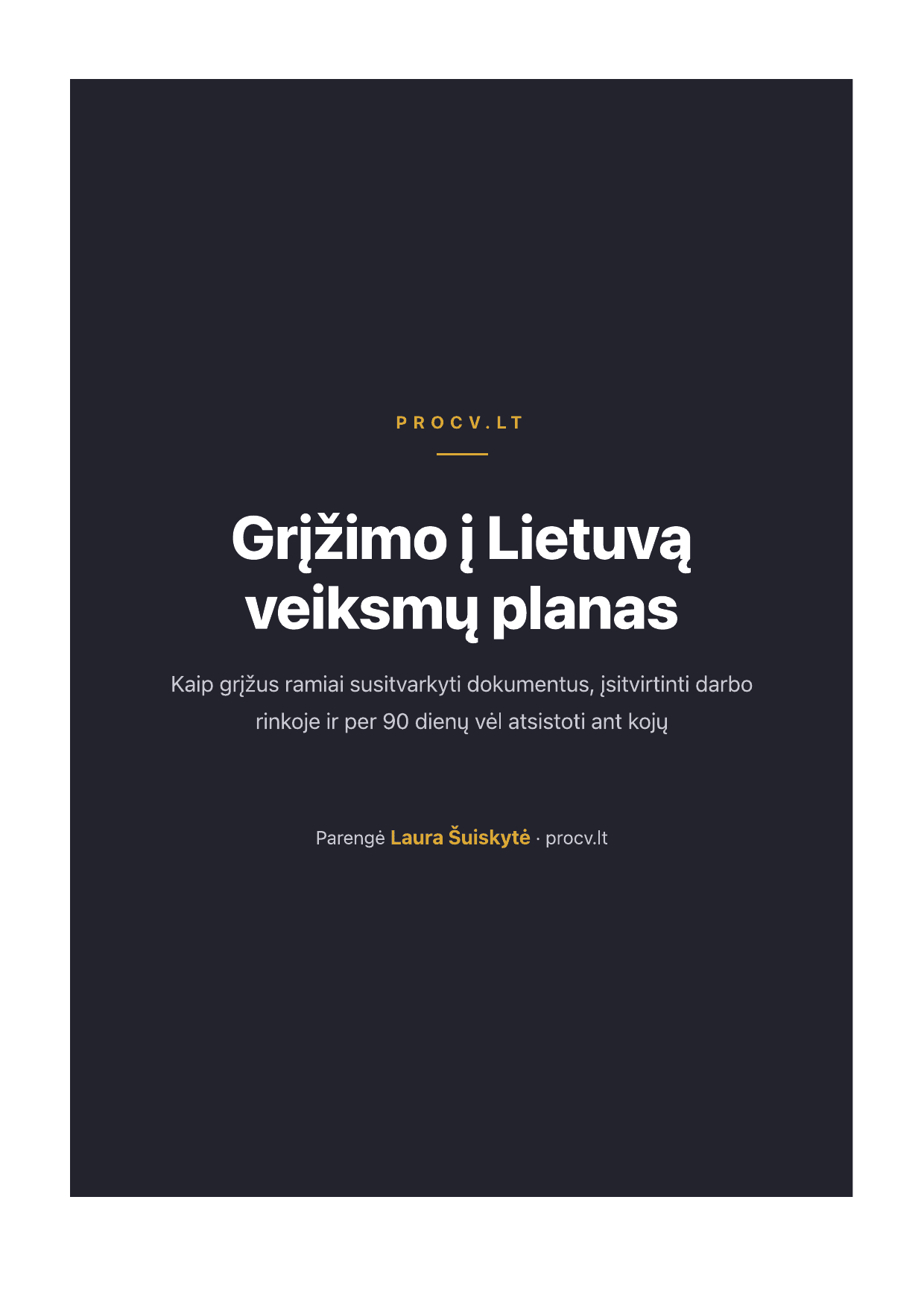 Grįžimo į Lietuvą veiksmų planas — viršelis
